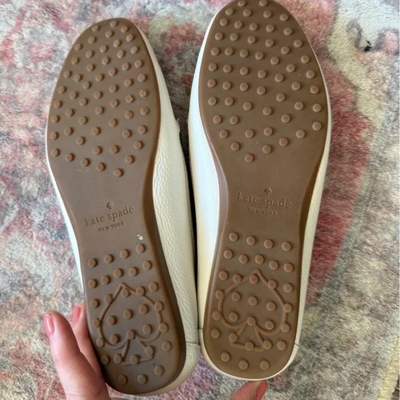 Kate Spade Bernice driving Loafers moccasin white size 8 - Picture 9 of 11